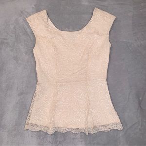 Lace Peplum Top